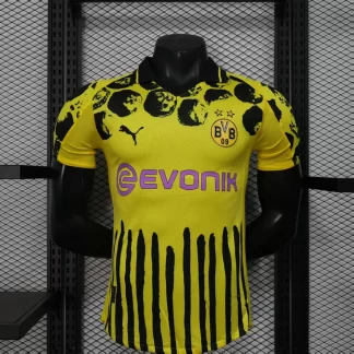 2025/2026 Versión Jugador Dortmund Local Rosa Publicidad Camiseta de Fútbol Calidad Tailandesa