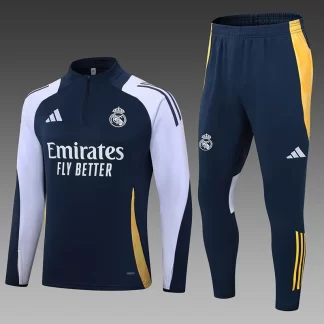 Chándal de Entrenamiento Semi-ajustado Azul Real de Real Madrid 2024/2025 Camiseta de Fútbol Calidad Tailandesa