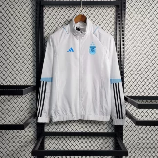 Chubasquero de Camiseta de Fútbol Argentina 2023 Blanco