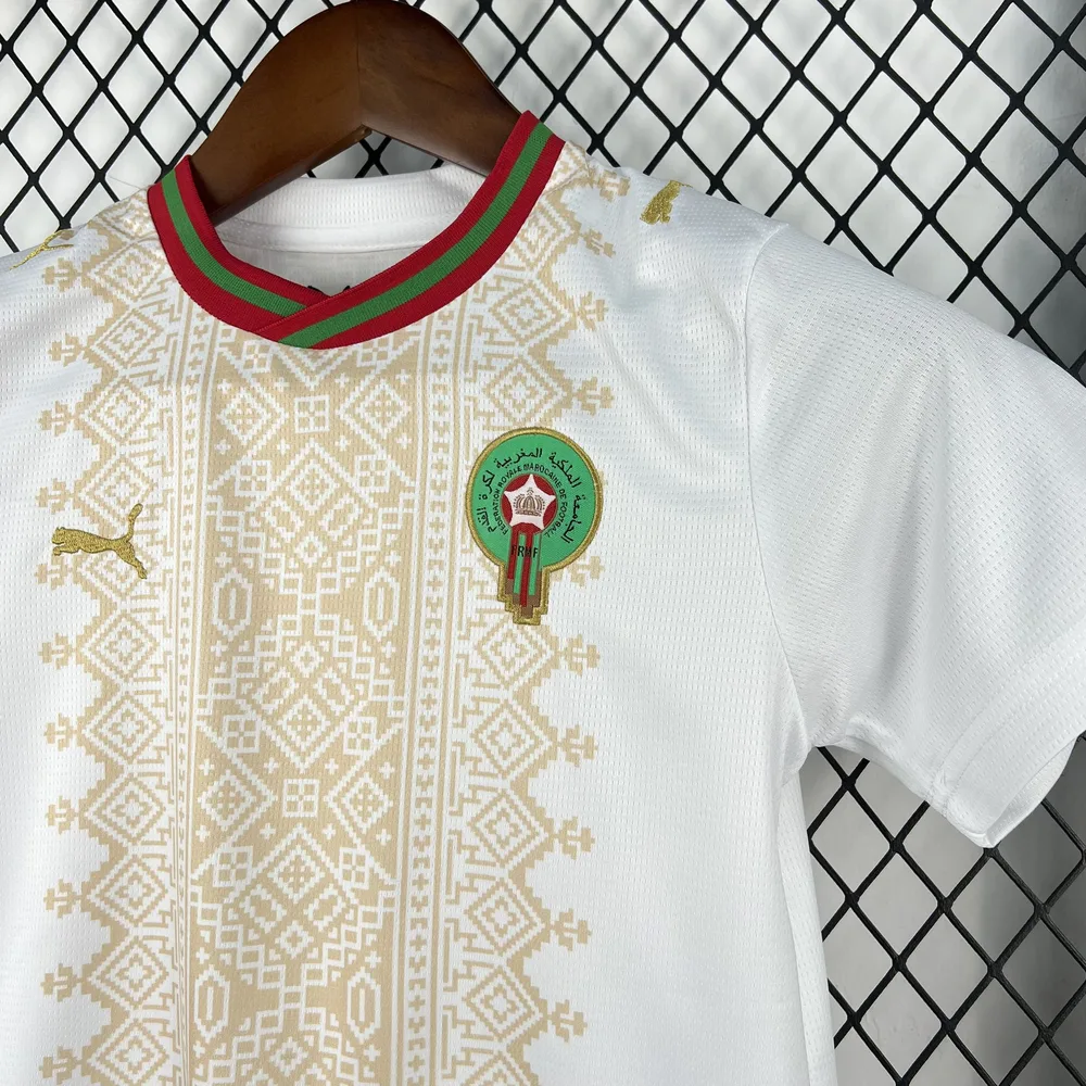 2026 Jersey de la Selección de Marruecos Visitante AAA Grado Fan Talla Infantil