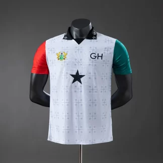 Versión Jugador Camiseta de Fútbol Blanca Conmemorativa Nacional 2025 de Ghana AAA calidad fan