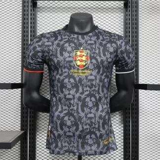 Camiseta de fútbol edición especial gris y negro jugador Inglaterra 2024 AAA calidad fan