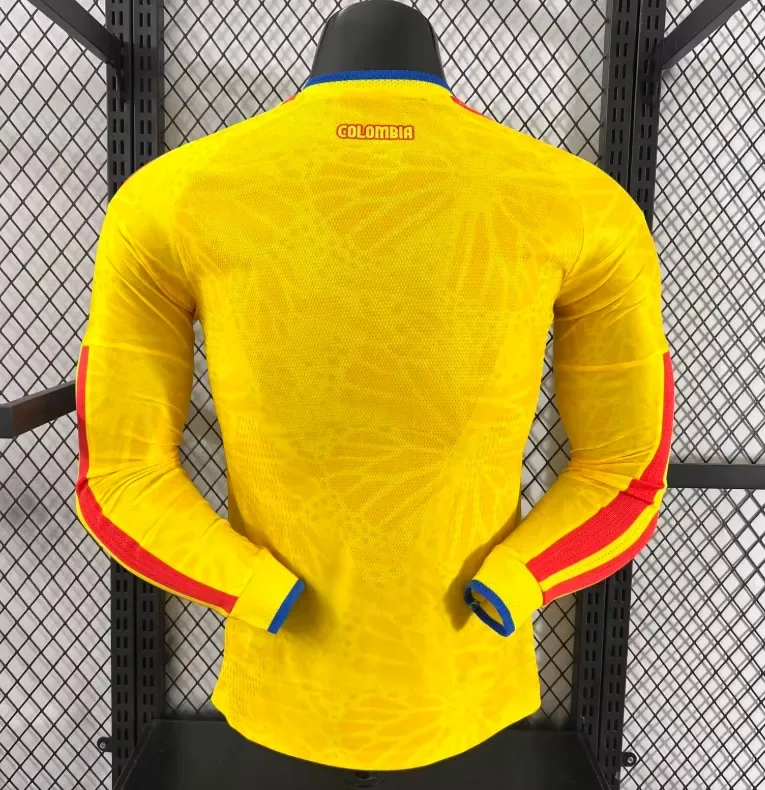 2026 Manga Larga Versión Jugador Camiseta Local Selección de Colombia 1:1 Calidad Thai
