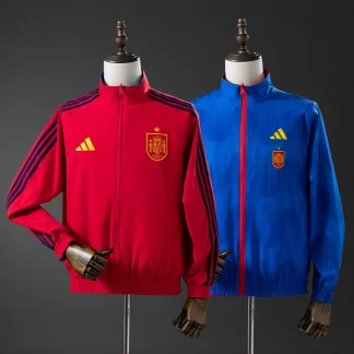 Cortavientos Chaqueta Reversible España 2026 -Rojo y Azul S-3XL AAA calidad fan