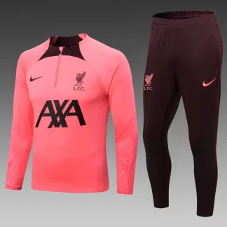 Chándal de Entrenamiento Media Cremallera Liverpool 2022/2023 Rosa Camiseta Calidad Tailandesa Set
