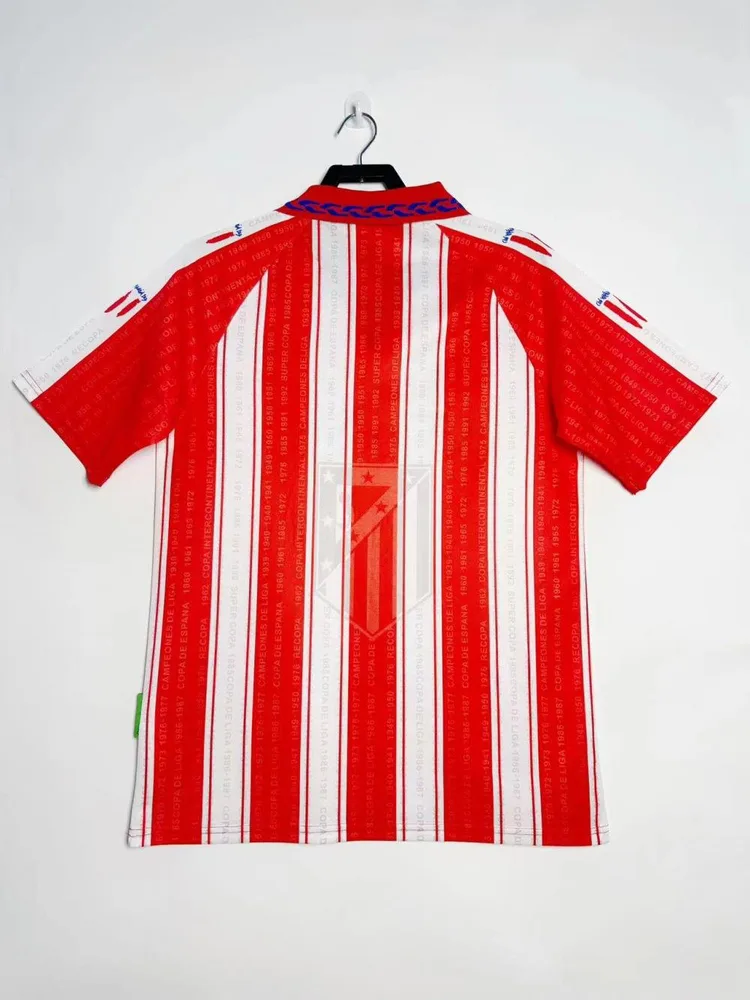 1995/1996 Retro Atletico Madrid Camiseta de Local Fútbol Calidad Tailandesa
