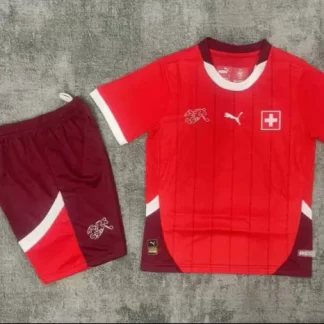 2024 Suiza Camiseta de Fútbol Local AAA Grado Aficionado Talla Infantil