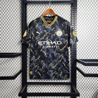 Camiseta de Fútbol Negra Edición Especial Manchester City 2023/2024 Calidad Tailandesa