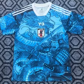 2025/2026 Japan Y-3 Samurai Dragon Azul Camiseta Fútbol Calidad Tailandesa