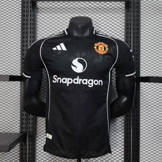 2025/2026 Versión Jugador Manchester United Edición Especial Negra y Blanca Camiseta de Fútbol Calidad Thai