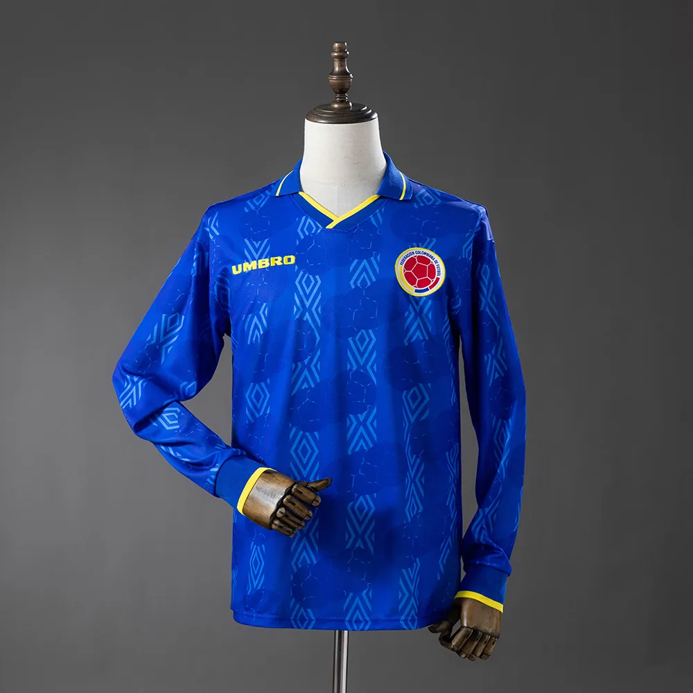 Camiseta Retro 1994 Colombia Away Manga Larga AAA calidad fan