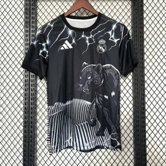 2024/2025 Real Madrid Camiseta Edición Especial Leopardo Negro Calidad Tailandesa