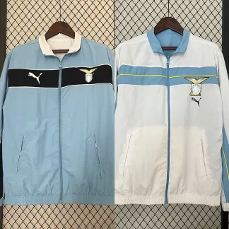 2024-2025 Lazio Cortavientos Reversible Azul-Blanco Camiseta de Fútbol Calidad Tailandesa