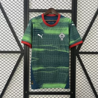 2025 Portugal Camiseta de Entrenamiento Verde AAA Grado Fan