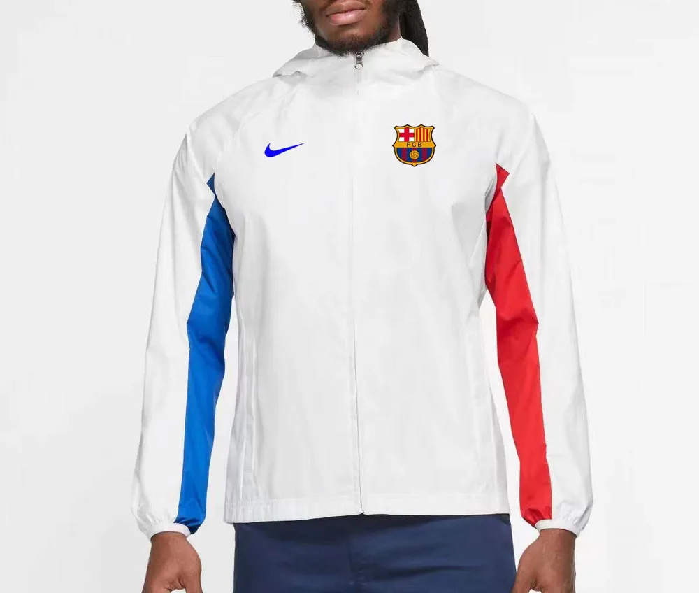 Chaqueta Cortavientos del Barcelona 2023/2024 Blanca