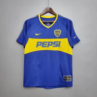 Camiseta de fútbol local retro de Boca Juniors 2003/2004 Calidad Tailandesa