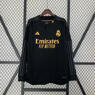 2023/2024 Manga Larga Real Madrid Camiseta Tercera Visitante Calidad Tailandesa