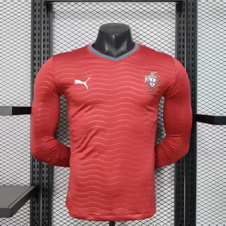 2026 Player Version Manga Larga Camiseta de Fútbol Local de Portugal AAA fan-grade