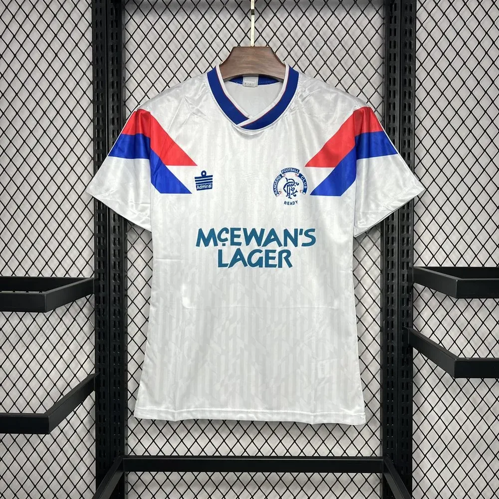 Camiseta de Fútbol Retro 1990/1992 del Rangers Visitante 1:1 Calidad Tailandesa
