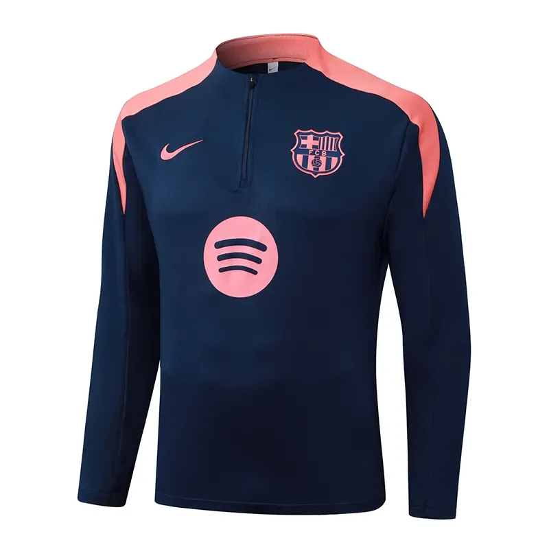 2025/2026 Barcelona Conjunto de Entrenamiento Media Cremallera Azul Real Jersey Set