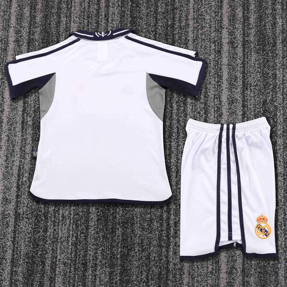 2000-2001 Retro Camiseta Local Real Madrid Calidad Tailandesa Talla Infantil