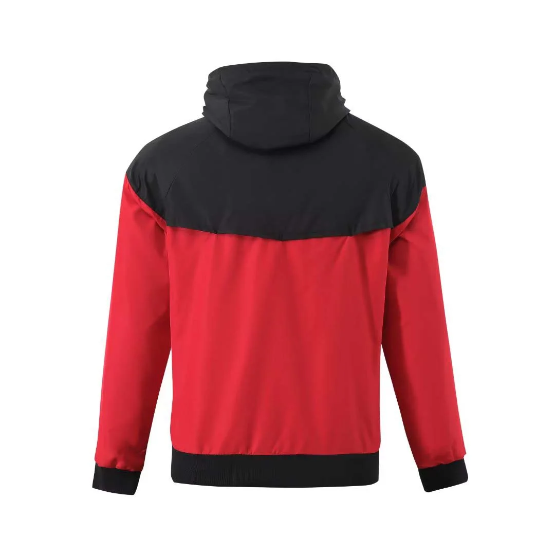 Cortavientos 2023 AC Milan Rojo Camiseta de Fútbol Calidad Tailandesa Talla Infantil