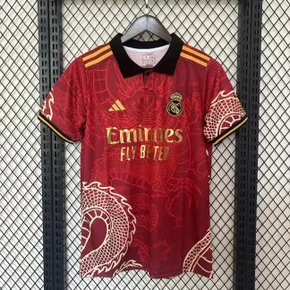 2024/2025 Real Madrid Camiseta Edición Especial Dragón Rojo Verde Calidad Tailandesa