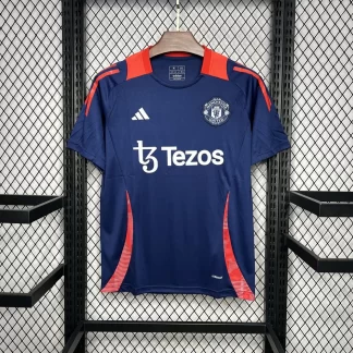 2024/2025 Camiseta de Prepartido Manchester United Azul Oscuro Calidad Tailandesa