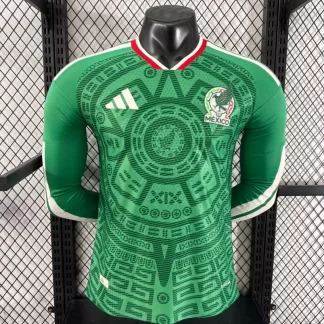 2026 Versión Jugador Manga Larga Camiseta Local México 1:1 Calidad Thai