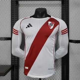 2025/2026 Manga Larga Versión Jugador River Plate Camiseta Local Fútbol Calidad Tailandesa