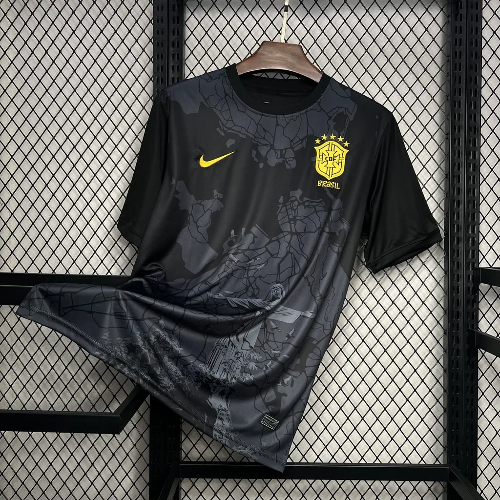 2024/2025 Brasil Edición Especial Jesús Negra Camiseta Calidad Tailandesa