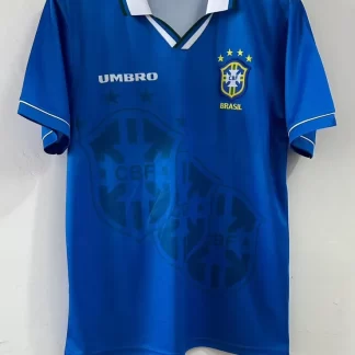 Camiseta de Fútbol Retro Brasil Visitante 1994 Calidad Tailandesa