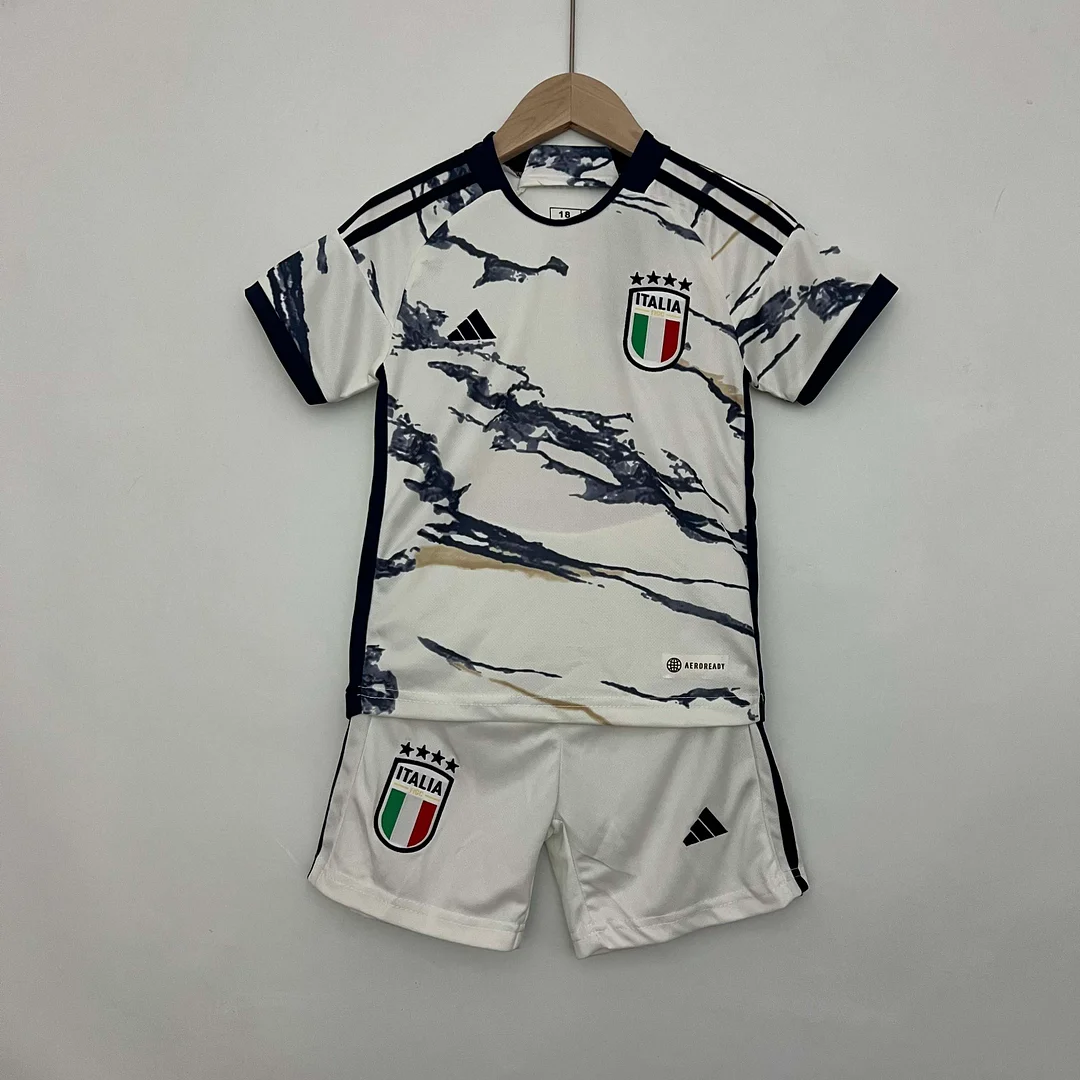 Camiseta de Fútbol Italia Visitante 2023 Talla Infantil