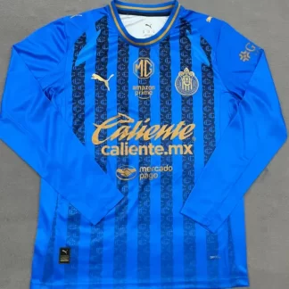 2025/2026 Manga Larga Chivas Tercera Suplente Camiseta de Fútbol 1:1 Calidad Tailandesa