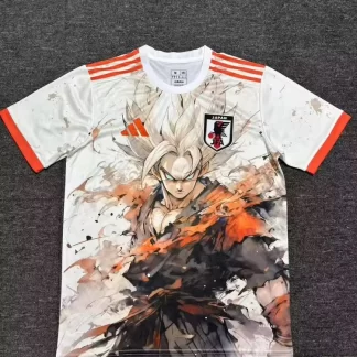 2025/2026 Camiseta de Fútbol Japón Goku Naranja Saiyan Blanca Calidad Tailandesa
