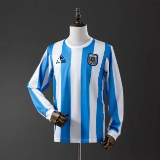 Camiseta Local Retro Manga Larga 1986 Argentina AAA calidad fan