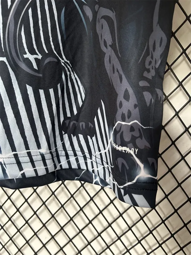 2024/2025 Real Madrid Camiseta Edición Especial Leopardo Negro Calidad Tailandesa
