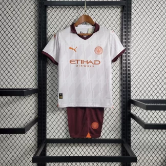 2023/2024 Manchester City Camiseta Visitante Calidad Tailandesa Talla Infantil