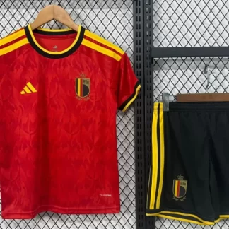 Camiseta de fútbol de local de la selección de Bélgica 2026 Calidad Tailandesa 1:1 Talla infantil