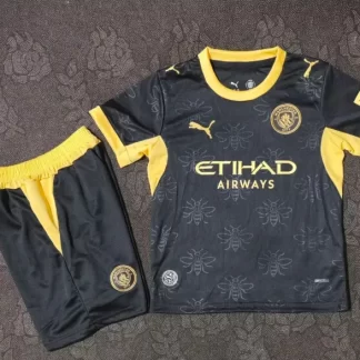 Camiseta de Fútbol Visitante Manchester City 2026/2027 1:1 Calidad Tailandesa Talla Infantil