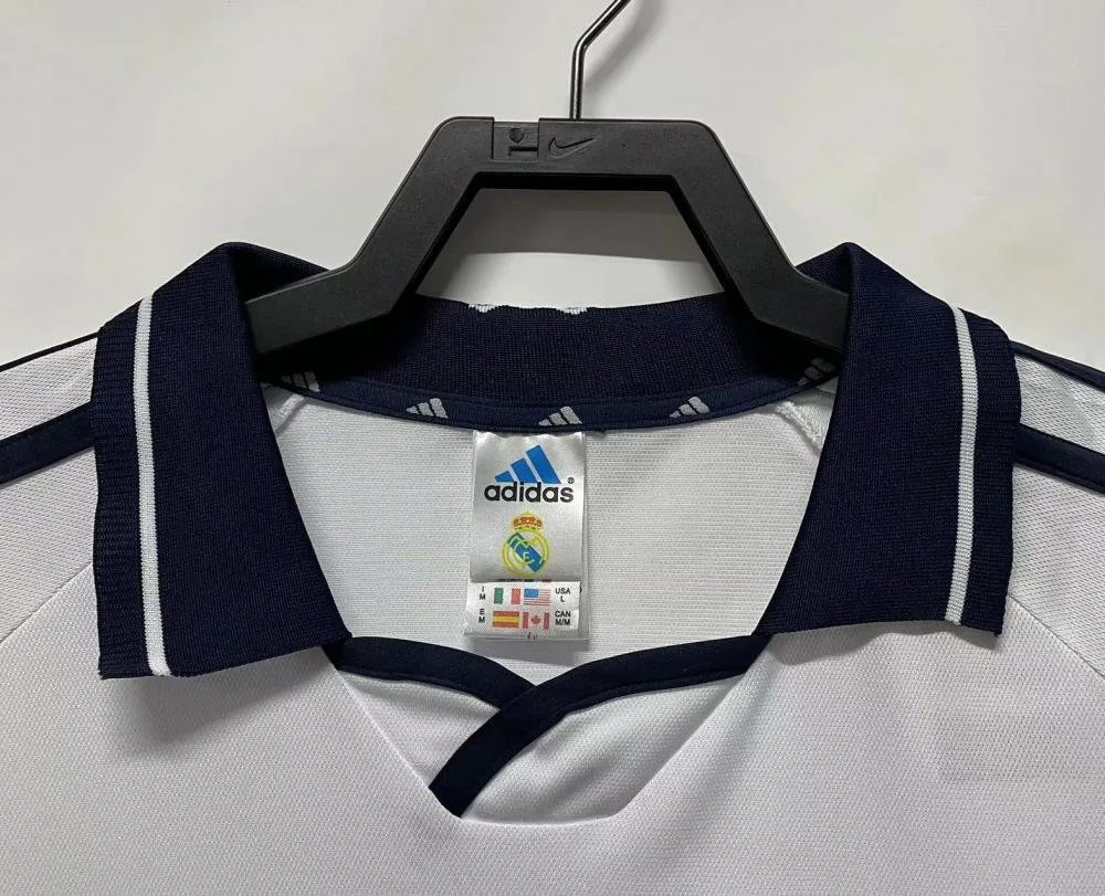 2000/2001 Retro Real Madrid Camiseta de Fútbol Local Calidad Tailandesa