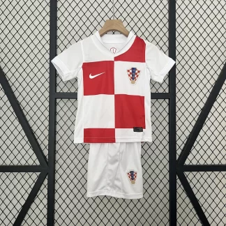 2024 Croatia National Team Home Football Shirt AAA fan-grade Kids Size