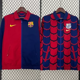 2025/2026 Barcelona Chaqueta Cortavientos Reversible Camiseta de Fútbol Calidad Tailandesa 06