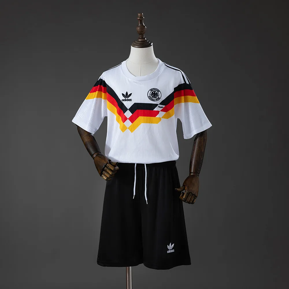 Camiseta Retro 1990 Germany Home AAA calidad fan Talla Infantil
