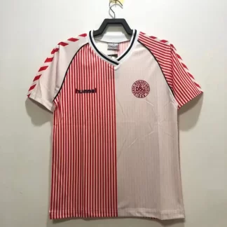 1986 Retro Selección de Dinamarca Equipación Visitante Camiseta de Fútbol Calidad Tailandesa