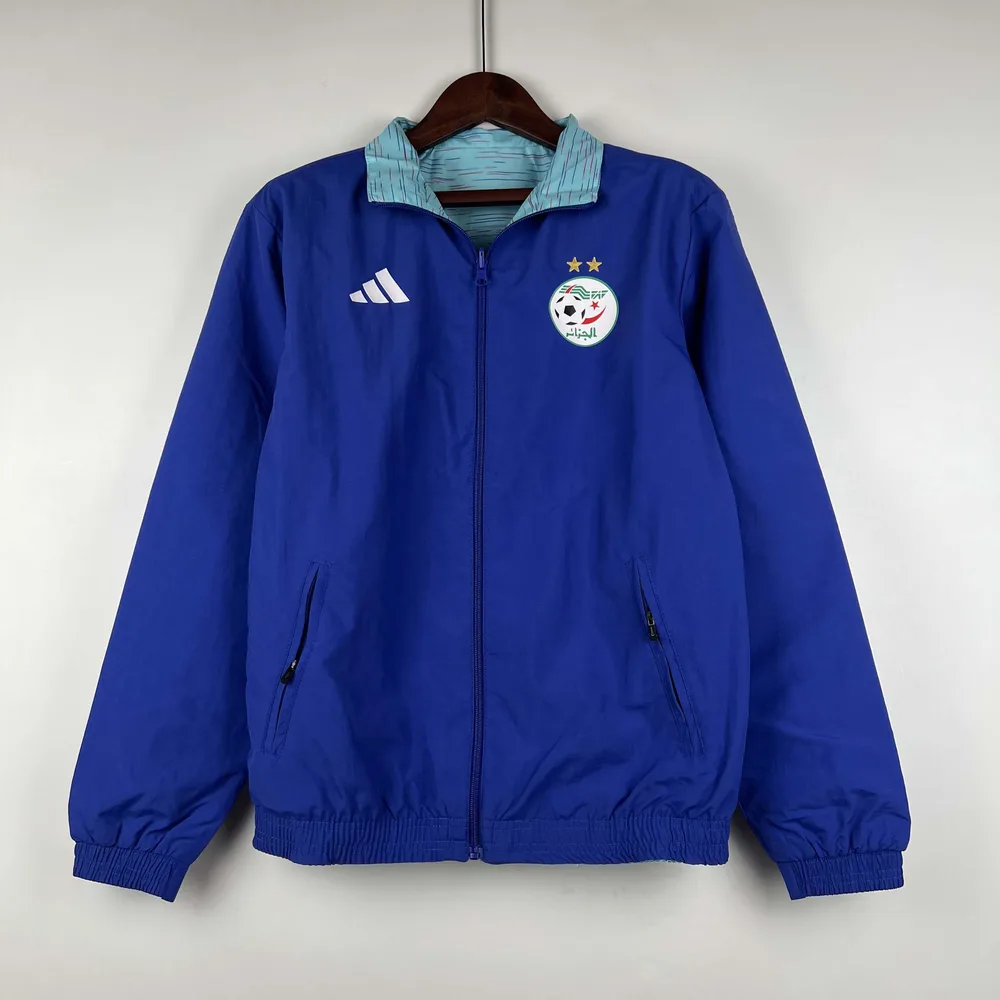 Chubasquero Reversible Azul Selección Argelia 2023-2024 Calidad Tailandesa 1:1