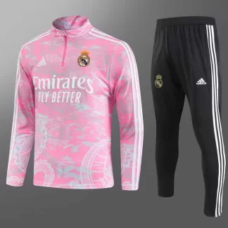 2023/2024 Real Madrid Edición Especial Chándal Entrenamiento Medio Tirante Rosa Set
