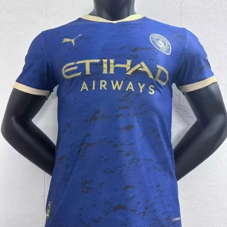 Camiseta de Fútbol Azul Edición Conmemorativa Año Nuevo Chino Versión Jugador 2023 Manchester City Calidad Thai