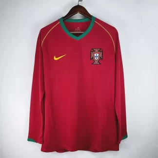Camiseta de Fútbol Retro Manga Larga Portugal Local 2006