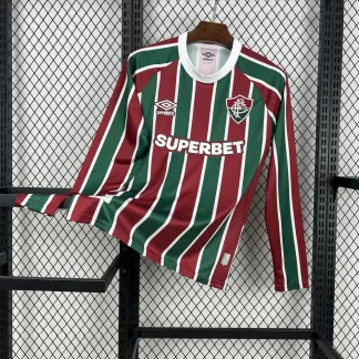 2025/2026 Manga Larga Fluminense Local Camiseta de Fútbol Calidad Tailandesa